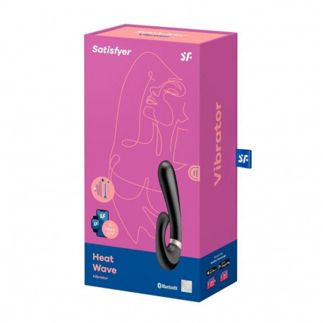 Satisfyer vibraator Heat Wave rakendusega juhitav, must