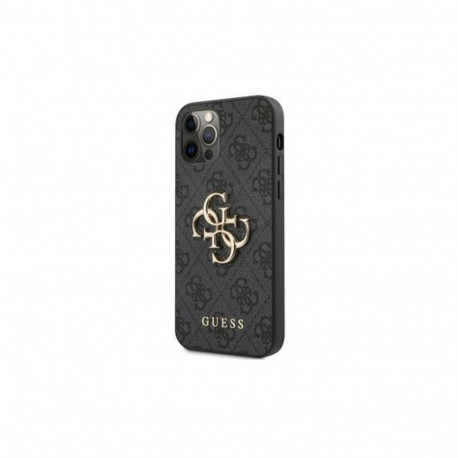 Guess Apple iPhone 12 Pro Max Metal Logo Case Grey