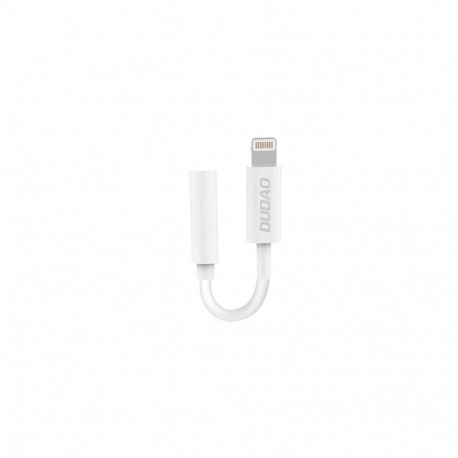 Dudao audio adapter headphone adapter Lightning to mini jack 3.5mm White
