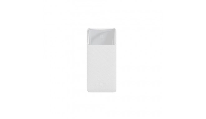 Baseus Bipow powerbank with display 10000mAh 15W white (Overseas Edition) + USB-A - Micro USB 0.25m 
