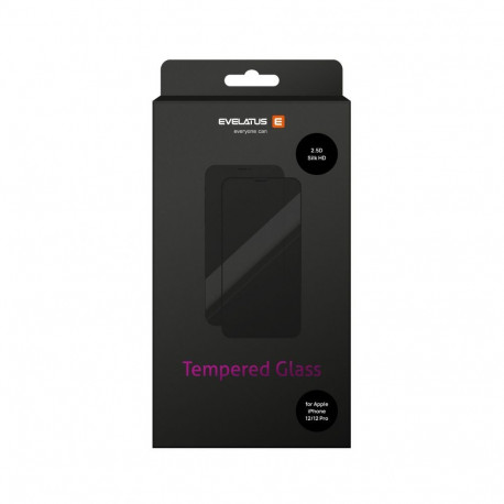 Evelatus Apple iPhone 12/12 Pro 6.1 2.5D Full Cover Japan Glue Glass Anti-Static