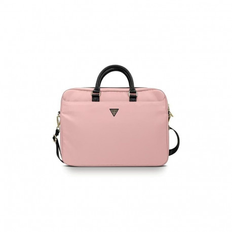 Guess Guess Nylon Triangle Logo bag for a 16" laptop - pink