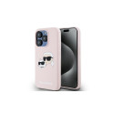 Karl Lagerfeld Karl Lagerfeld Silicone Karl&Choupette MagSafe case for iPhone 15 Pro - pink