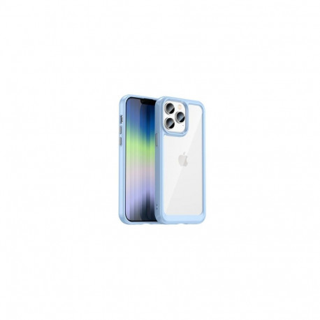 iLike Apple iPhone 14 Pro Max hard case with a gel frame Translucent Blue