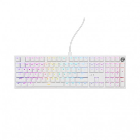 Genesis Thor 404 | Mechanical Gaming Keyboard | Wired | US | White | USB | Gateron Yellow Pro