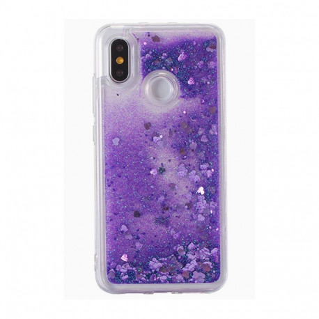 Evelatus Xiaomi Redmi 7 Shining Quicksand Case Purple