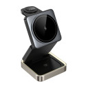 Acefast E20 desktop 3-in-1 wireless charging holder Black