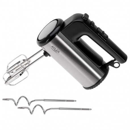 Adler Hand mixer | AD 4232 | Hand Mixer | 900 W | Number of speeds 5 | Turbo mode | Black/Stainless 