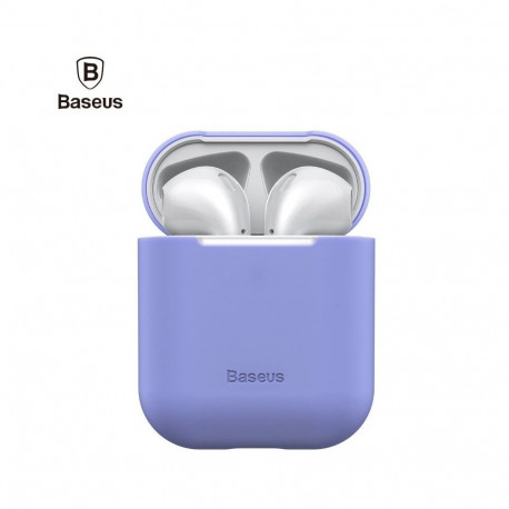 Baseus Apple Silica Series Ultra-thin Silicone Protector Case for Airpods 1 / 2 Violet