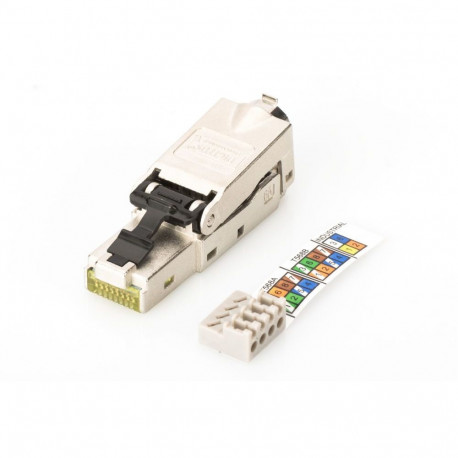 Digitus | CAT 6A Field Termination Plug, STP with dust cap, Bend relief | DN-93631