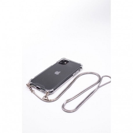 Evelatus Apple iPhone 11 Silicone Case + Necklace, silver