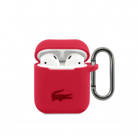Lacoste Apple Airpods 1/2 Liquid Silicone Glossy Printing Logo Case Red