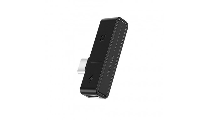 USAMS SJ386 Type-C+3.5mm Charging & Audio Adapter Black