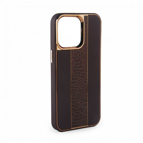 iLike Apple iPhone 14 Leather Case Customized Brown