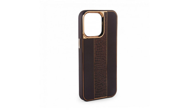 iLike Apple iPhone 13 Leather Case Customized Brown