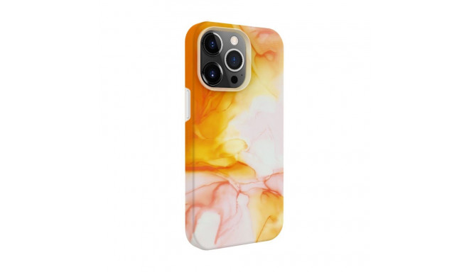 Evelatus Apple iPhone 15 Pro Max Premium Silicone case Customized Print Orange