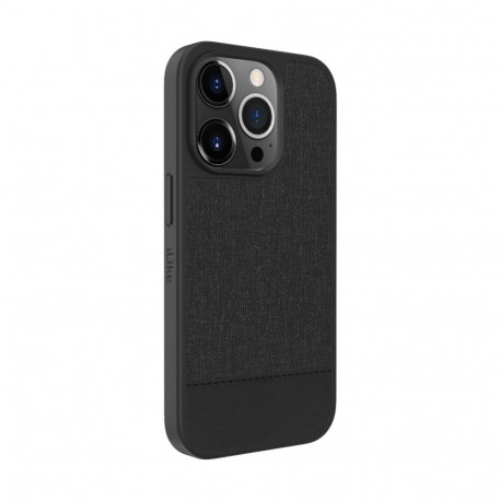iLike Apple iPhone 14 Pro Max Plastic Leather Back Cover Black