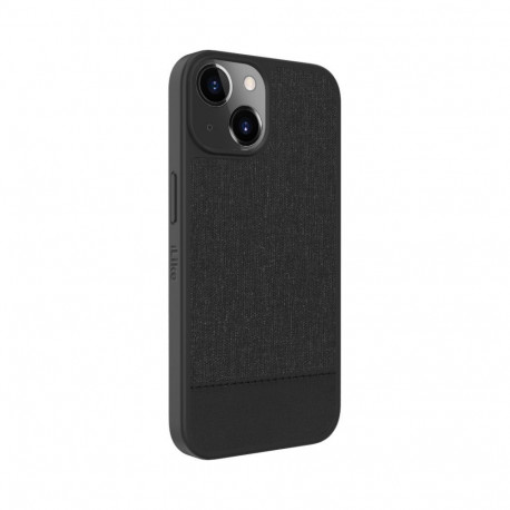 iLike Apple iPhone 14 Plastic Leather Back Cover Black