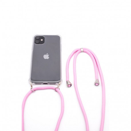 Evelatus Apple iPhone 11 Pro Max Silicone Transparent with Necklace TPU Strap Transparent