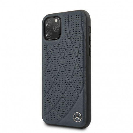Mercedes-Benz Apple iPhone 11 Pro Quilted Genyine Leather Blue