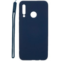 Evelatus Huawei P30 Lite Soft Touch Silicone Case with Strap Dark Blue