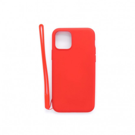 Evelatus Apple iPhone 11 Pro Soft Touch Silicone Case with Strap Red