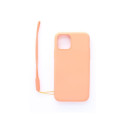 Evelatus Apple iPhone 11 Pro Soft Touch Silicone Case with Strap Pink