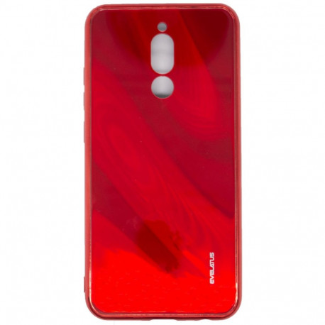 Evelatus Xiaomi Redmi 8 Water Ripple Full Color Electroplating Tempered Glass Case Red