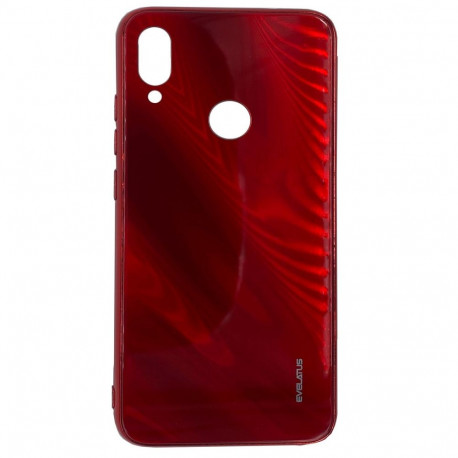 Evelatus Xiaomi Note 7 Water Ripple Full Color Electroplating Tempered Glass Case Red