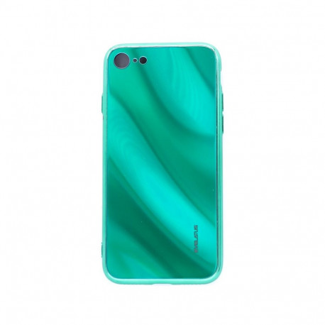 Evelatus Apple iPhone 7/8 Water Ripple Full Color Electroplating Tempered Glass Green