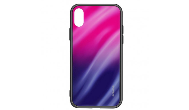 Evelatus Huawei P Smart 2019 Water Ripple Full Color Electroplating Tempered Glass Gradient Pink-Pur