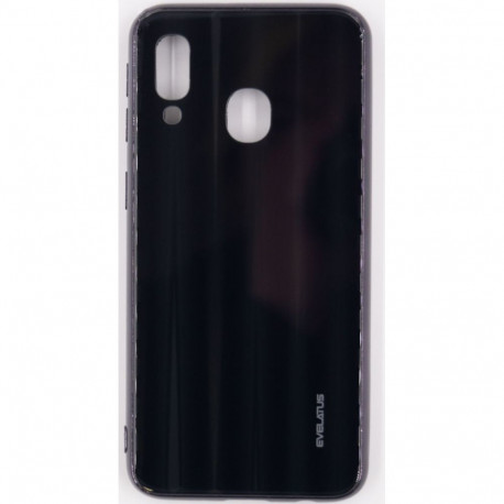 Evelatus Samsung A40 Water Ripple Full Color Electroplating Tempered Glass Black