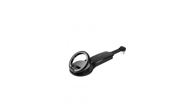 Hoco Lightning to 2 x Lightning + ring holder Black
