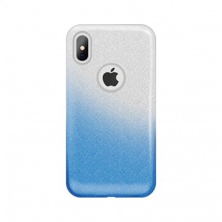 GreenGo Apple iPhone X/Xs Gradient Glitter 3in1 Case Blue