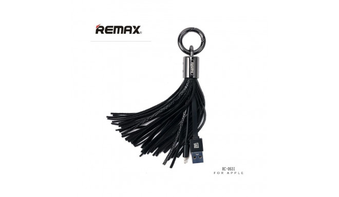 Remax Apple Tassels Ring Data Cable for Lightning Black