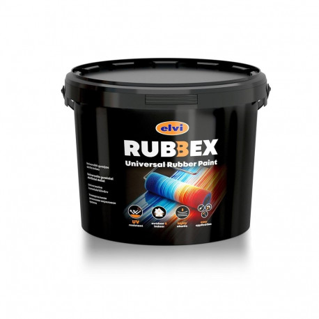 RUBBEX universaalne must värv 3.5kg