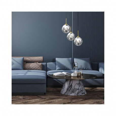 PENDANT LIGHT BURSA 3XE14 ROUND BL/GOLD