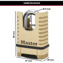 Master Lock Excell Padlock with bordered Shackle     M1177EURDCC