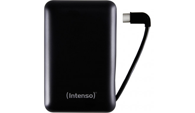 Intenso Powerbank XC10000 must USB-A+USB-C kaabliga 10000 mAh