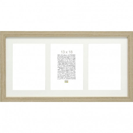 Deknudt S66KB3 Gallery 3x13x18 puidust naturaalne passepartout’ga