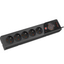 SURGE PROTECTOR ARMAC Z5 3M 5X FRENCH OUTLETS 10A CABLE ORGANIZER BLACK