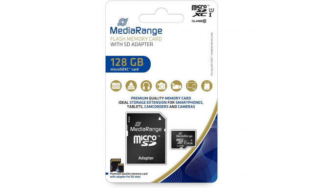 MediaRange MR945 memory card 128 GB MicroSDXC Class 10 UHS-I