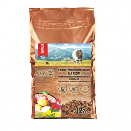 O'CANIS Premium Lamb with millet, potatoes, and red beetroot - dry dog food - 12kg