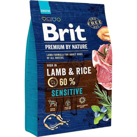 BRIT Premium by Nature Sensitive lambaga riisiga kuiv koeratoit 3 kg