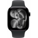 Apple Watch 11 GPS + Cellular 42mm Sport Band M/L, jet black/black (MF854ET/A)