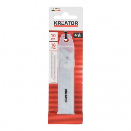 Straight blades 18mm 10pcs KREATOR KRTH00303 109mm