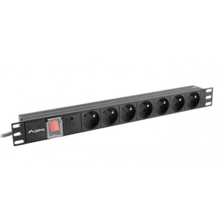 Surge protector Rack PDU 19" 1U 16A 7X 230V PL 2m black
