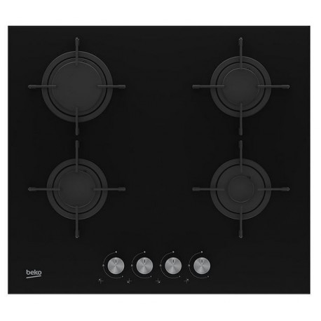 The Beko HILG64220S is a 60cm Gas-on-Glass hob known for its sleek design and high-