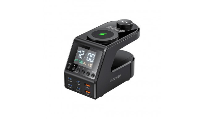 Blitzwolf BW-FW10 alarm clock with charger 2xUSB-A, 4xUSB-C, 240W