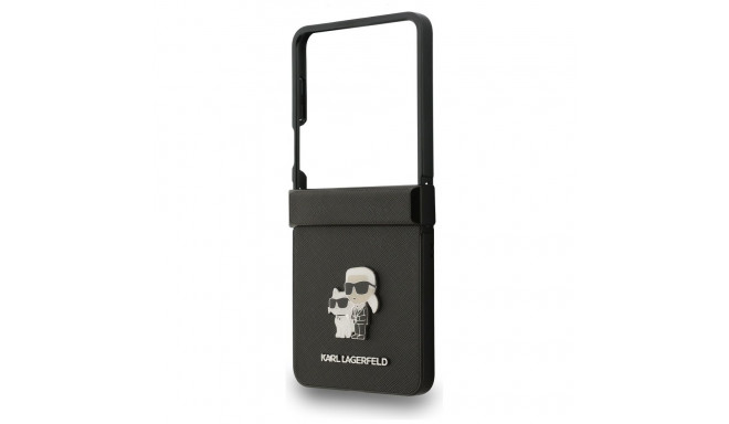 Karl Lagerfeld Saffiano Karl&Choupette Pin Case for Samsung Galaxy Z Flip7 Black